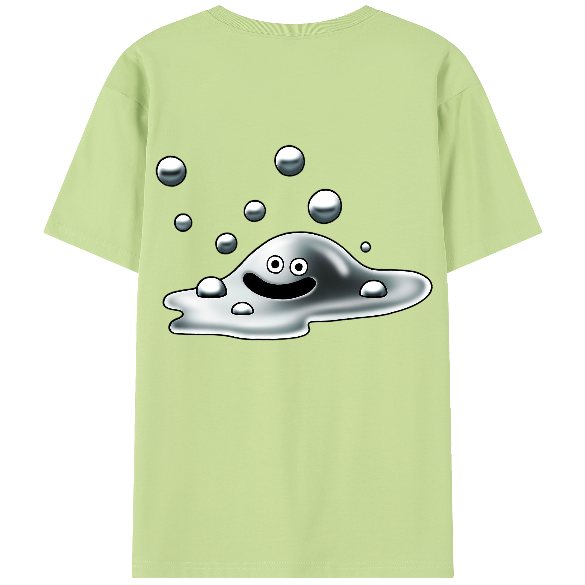 （画像用） ドラゴンクエスト Doragon Kuesuto Dragon Quest 綿100％半袖Tシャツ（背面プリント）